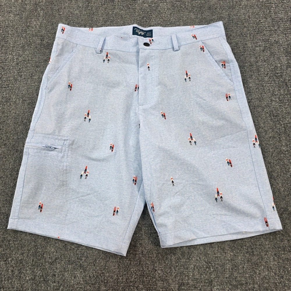 Craft+Flow Voyage Men's Surfer Print Shorts - Size 36 - Casual Summer‎ Golf